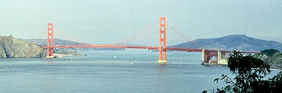Glowing Golden Gate Bridge