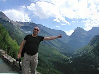 Sid on a background of Glacier National Park