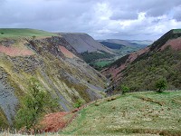 Twymyn River canyon near Ffrwd Fawr Forest