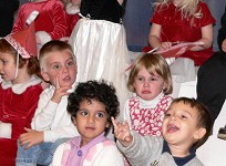 Our weepy offspring at the pre-school holiday pageant