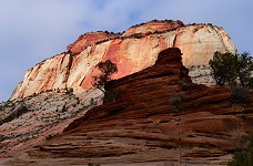 A lit-up rock