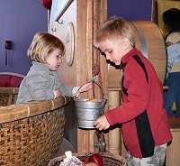 The kids would regularly play with mechanical displays The kids would regularly play with mechanical displays