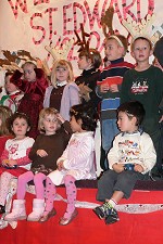 Kids at the pre-school Christmas pageant