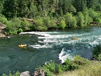 Rubber canoes on Rogue River Rubber canoes on Rogue River