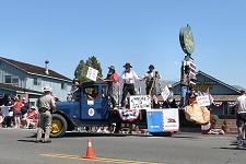 A parade float A parade float