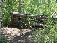 Prospector's cabin in Lundy Canyon Prospector's cabin in Lundy Canyon