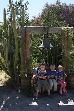 In the yard of the Mission San Juan Bautista