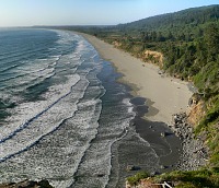 Pobřeží severní Kalifornie: mnohamílové pláže