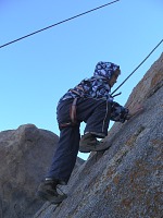 Tom climbing Tom climbing