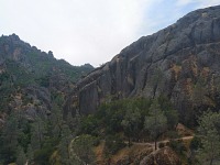 Carol climbing in Pinnacles.