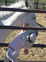 Lisa and a horse.