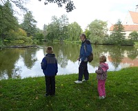With grandpa in Telč