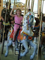 Lisa on a horse.
