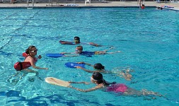 Tom with a float pad.