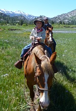 Tom on a real horse. Tom on a real horse.
