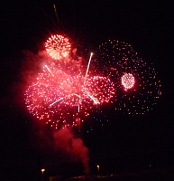 Fireworks took place without rain. Fireworks took place without rain.