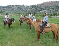 On horseback — Carol, Lisa, Sage, Tom and Petr. On horseback — Carol, Lisa, Sage, Tom and Petr.