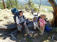 Resting with a heavy backpack. Resting with a heavy backpack.