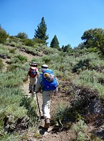 Kids go hiking. Kids go hiking.