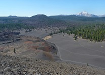 Lassen Peak and ash dunes. Lassen Peak and ash dunes.
