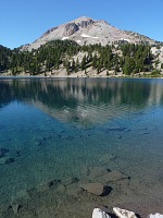 Lassen Peak and Lake Helen. Lassen Peak and Lake Helen.