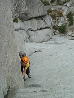 Although our pictures look like the old movie trick where the stuntman crawls on a horizontal rock, pretending to climb.