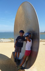 There were interesting art installations on the hill.