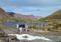 Our expedition over Shamrock Lake.