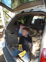 Kids in the car.