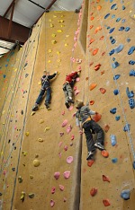 All the boys climb.