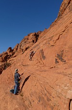 Everybody climbed the tourist slope.