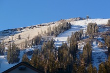 Sprinkling on the hill in the morning.