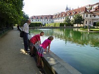 With Grandpa in Valdštejn Gardens.