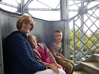 With Granny on Petřín watchtower.