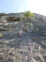 Climbing on Bláža.