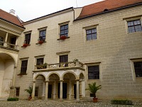 Courtyard in Telč Castle.