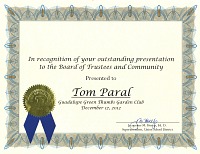 Important-looking certificates from the school board.