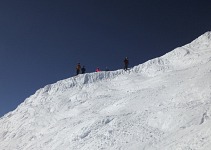 Experts had to ski down a cornice... Experts had to ski down a cornice...