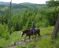 Tom on a horse in Montana Tom on a horse in Montana