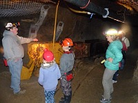 On the topmost floor of Orphan Girl Mine, Butte, Montana. On the topmost floor of Orphan Girl Mine, Butte, Montana.