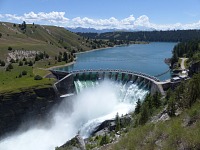 Kerr Dam on Flathead River, Montana. Kerr Dam on Flathead River, Montana.