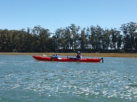 Lisa and Carol on a kayak. Lisa and Carol on a kayak.