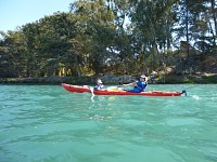 Tom and Sid on a kayak. Tom and Sid on a kayak.