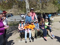 Waiting for a bus in Pinnacles.