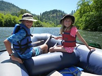 Tom and Lisa rafting on Rogue River. Tom and Lisa rafting on Rogue River.