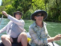 Sid and Carol rafting on Rogue River. Sid and Carol rafting on Rogue River.