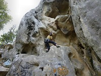 Vandalized Summit Rock.