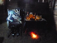 A view to one of the stalls of the Spooky Barn. A view to one of the stalls of the Spooky Barn.