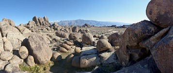 Panorama Cukrárny v Alabama Hills.