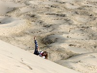 Lisa did not mind to roll and then climb back up.